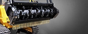 New Mulching Attachment,Up close of Mulching Attachment,New Mulching Attachment ready to go